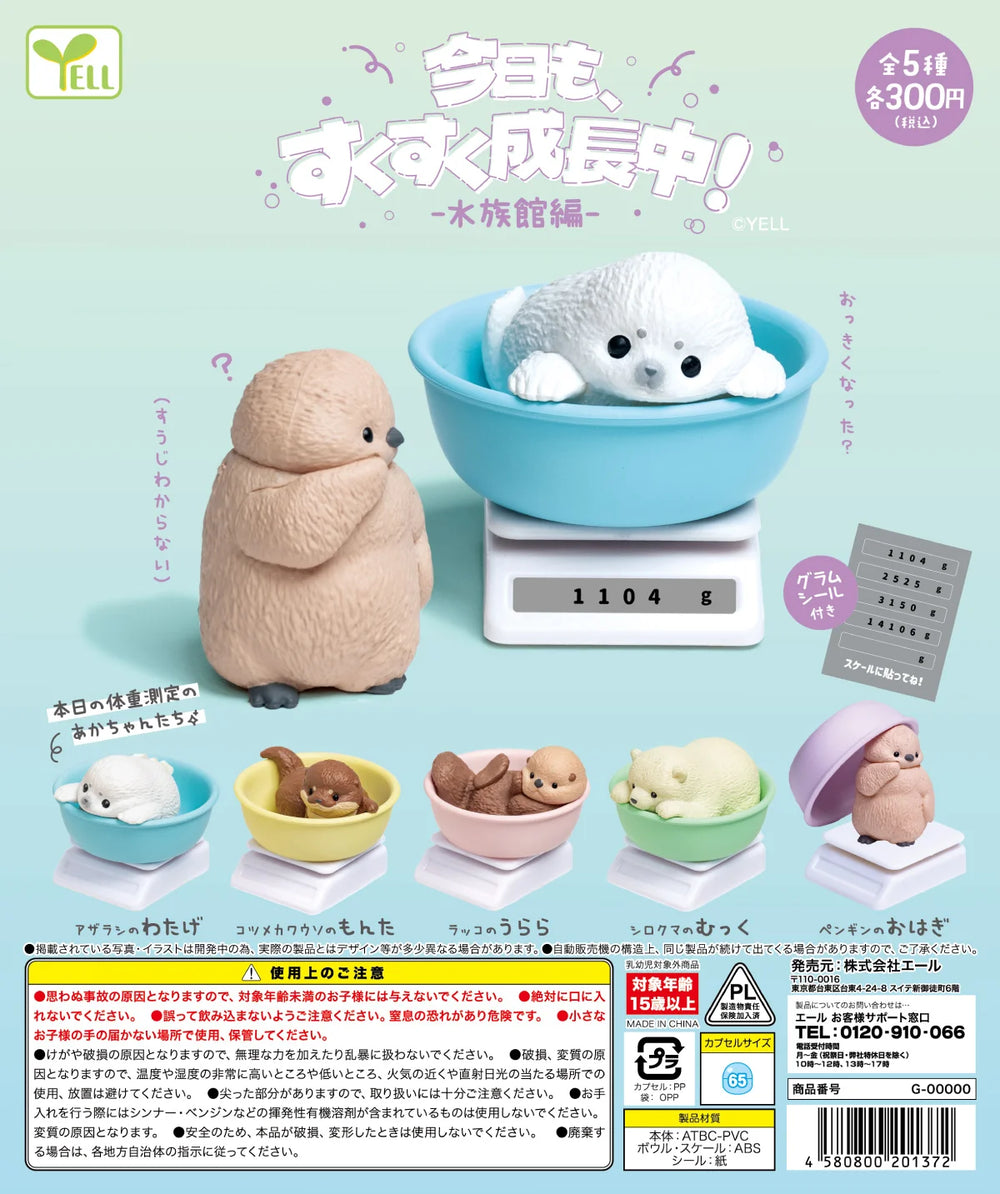 Animales del zoo pesándose · gachapon coleccionable