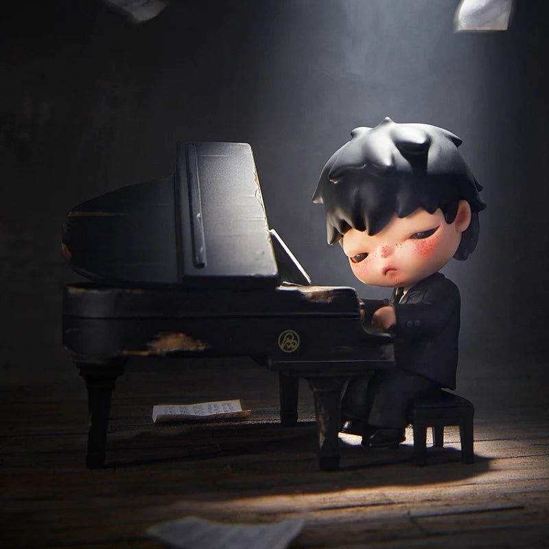POP MART Hirono · The Pianist (figura, edición limitada) · gachapon coleccionable