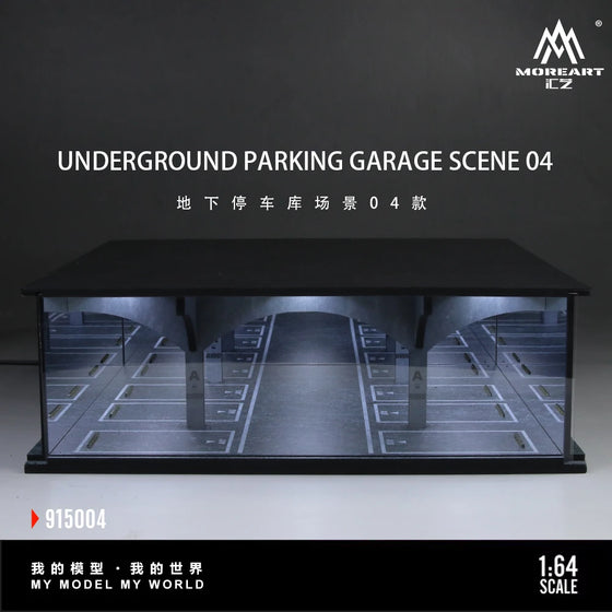 Parking subterraneo 4 con LED — coche JDM a escala 1:64
