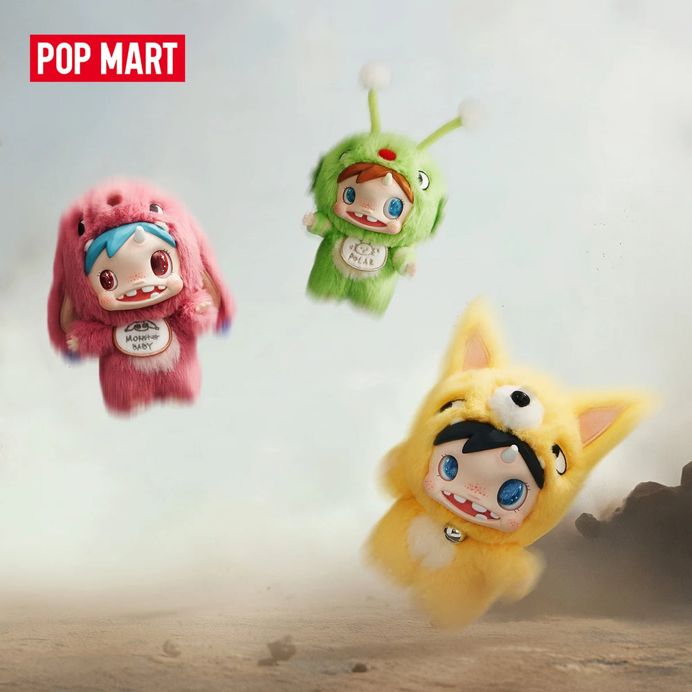 POP MART POLAR · Monster Baby (colgante peluche) · gachapon coleccionable