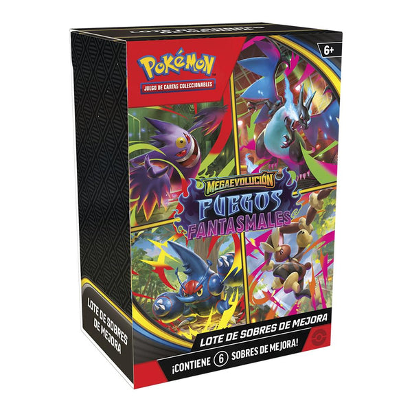 Pokémon Mega Evolution – Phantom Fires · 6 Booster Pack Bundle · gachapon coleccionable