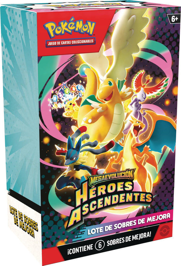 Pokémon Mega Evolution - Rising Heroes · 6 Booster Pack Bundle · gachapon coleccionable