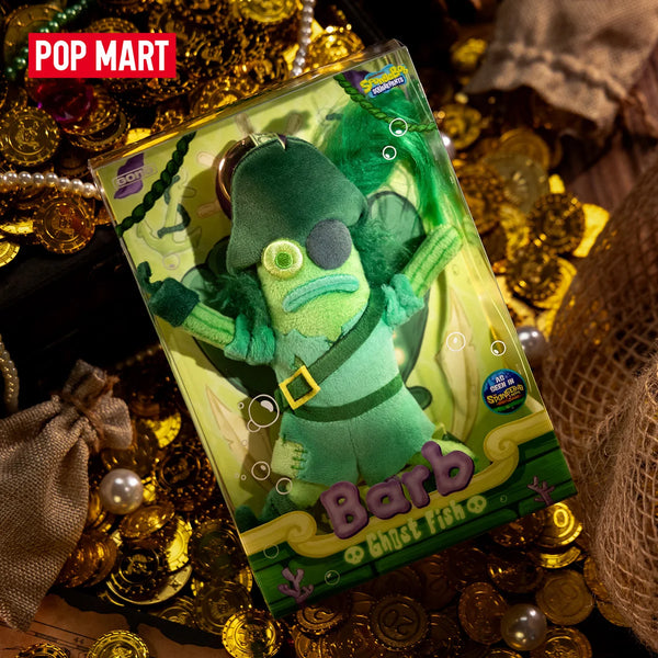 POP MART Bikini Bottom Buddies · Ghost Fish blanco · gachapon coleccionable