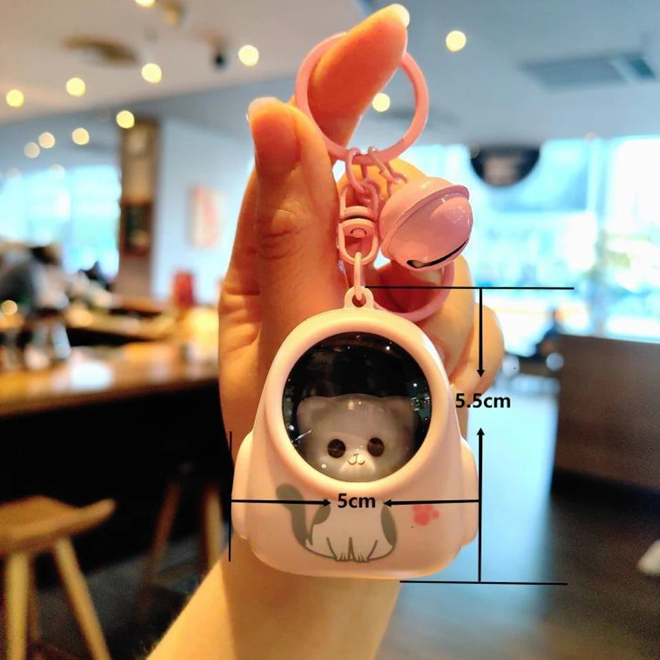 Llavero kawaii gatito astronauta con luz — foto 6