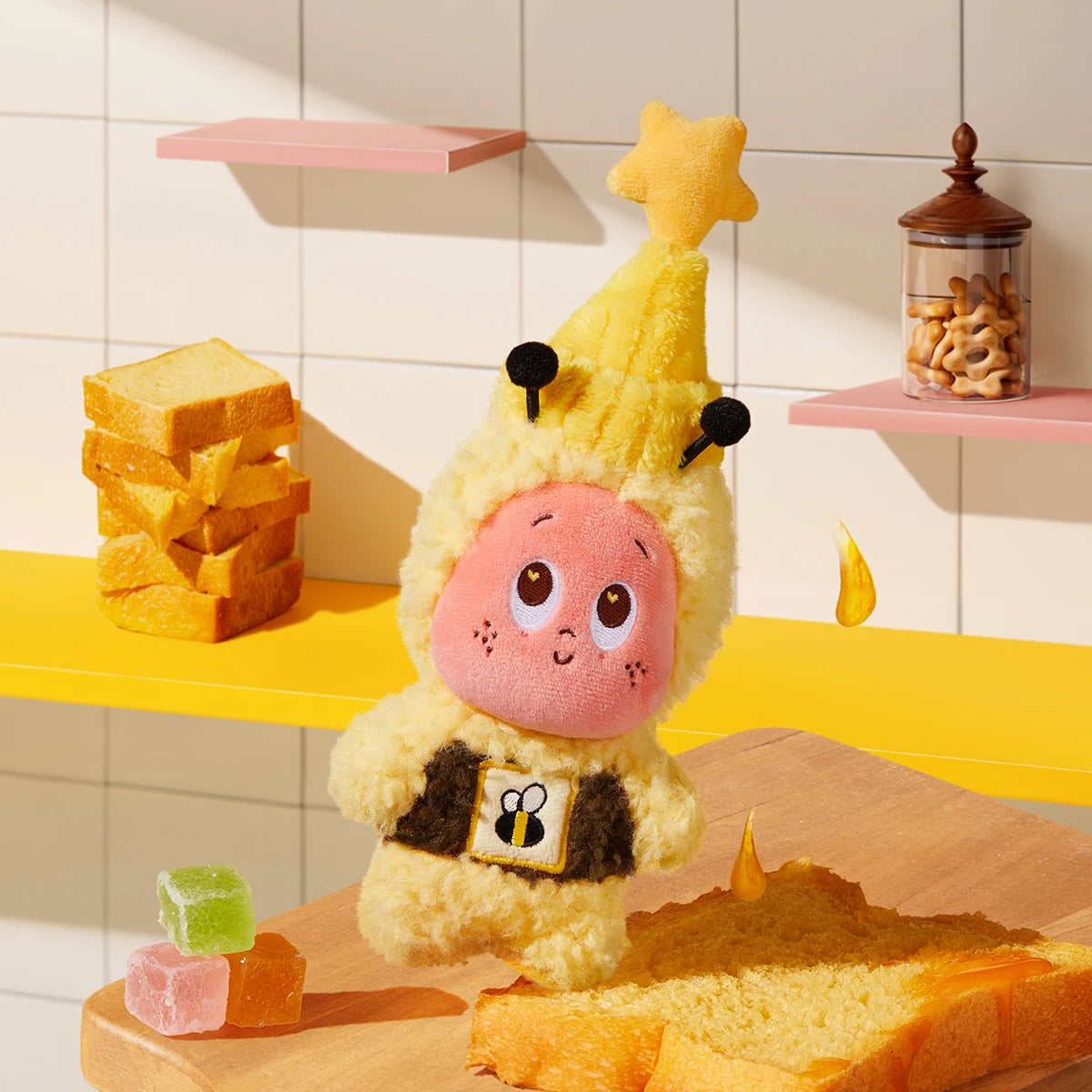 POP MART MOON GELATO Colgante de peluche (miel) — POP MART