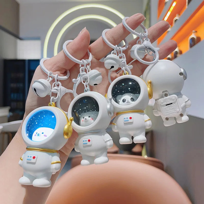 Llavero kawaii gatito astronauta con luz — foto 3