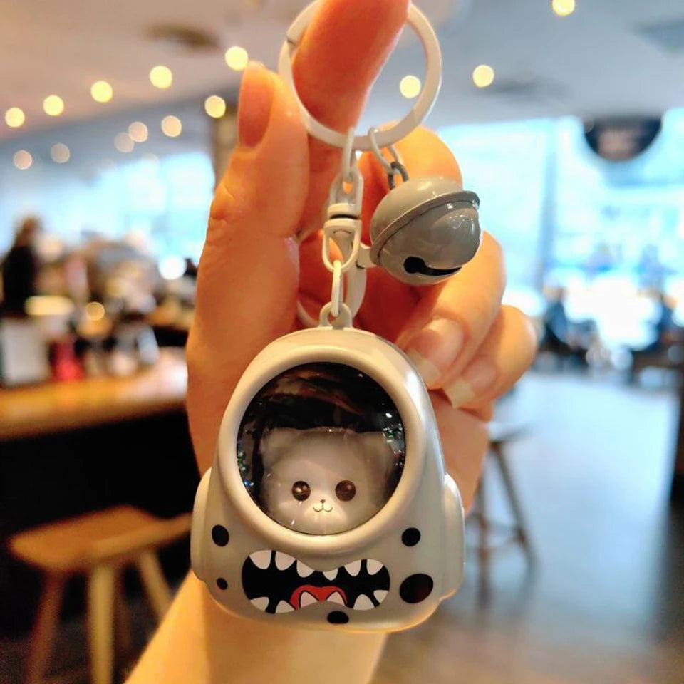 Llavero kawaii gatito astronauta con luz — foto 8