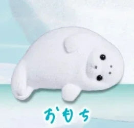 Figuras gachapón de focas kawaii suaves en varios colores, coleccionables de estilo japonés — Don Gachapón