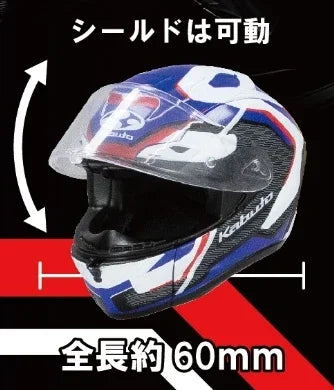Casco de moto en miniatura 1/6 (SO-TA) — gachapon japonés, foto 7