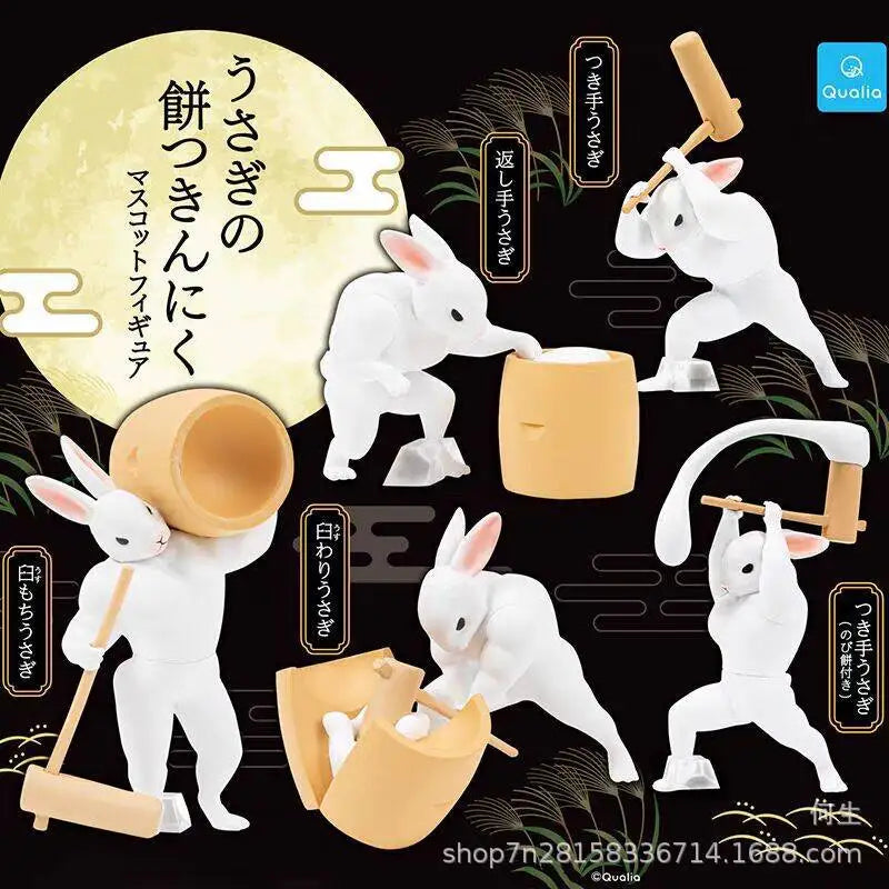 Figura coleccionable kawaii de conejo Mochi musculoso de estilo japonés — Don Gachapón