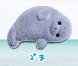 Figuras gachapón de focas kawaii suaves en varios colores, coleccionables de estilo japonés — Don Gachapón
