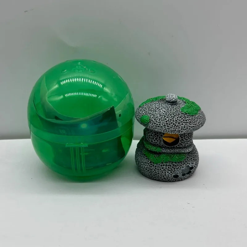 Figura gachapón de farolillo de jardin japonés kawaii que brilla en la oscuridad, estilo japonés — Don Gachapón