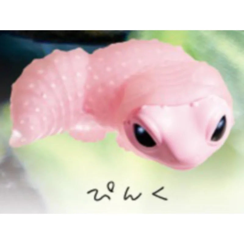 Geckos leopardo naranjas (Yell) — gachapon japonés, foto 5