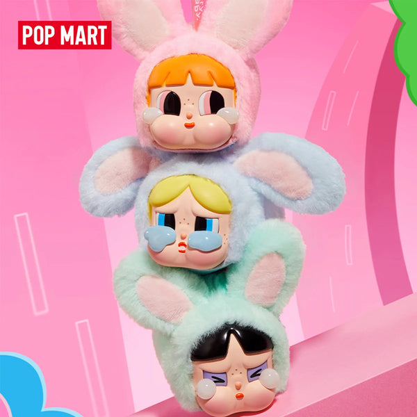 POP MART CRYBABY × Powerpuff Girls (peluche) · gachapon coleccionable