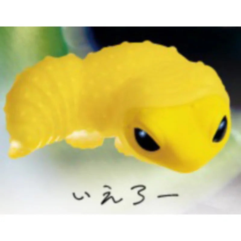 Geckos leopardo naranjas (Yell) — gachapon japonés, foto 3