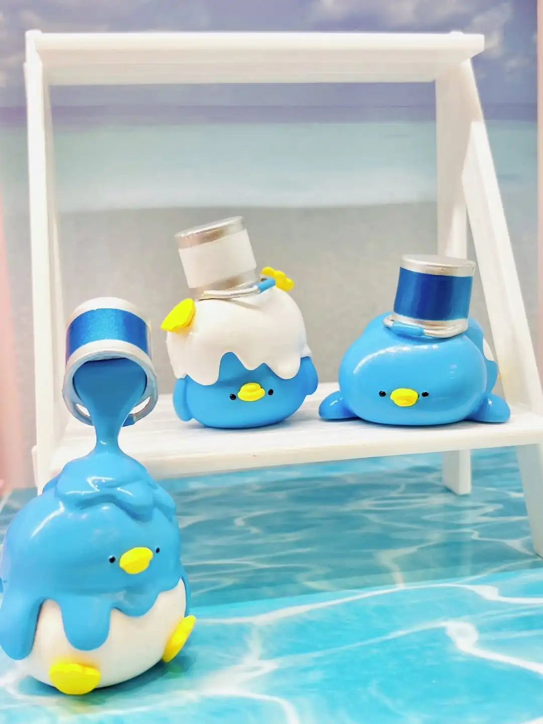Pingüinos pintores (Stasto) — gachapon japonés, foto 2