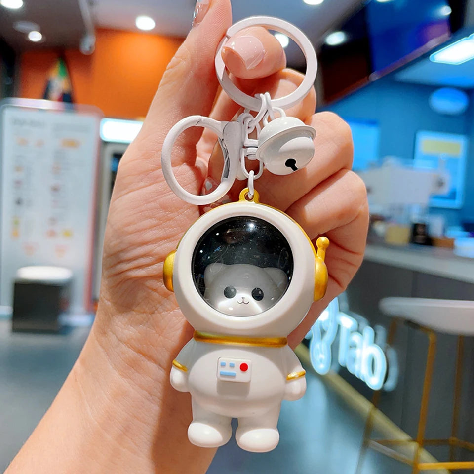Llavero kawaii gatito astronauta con luz — foto 12