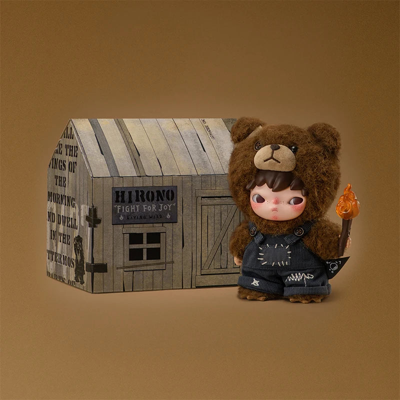 POP MART Hirono · Living Wild: Fight for Joy (peluche) · gachapon coleccionable