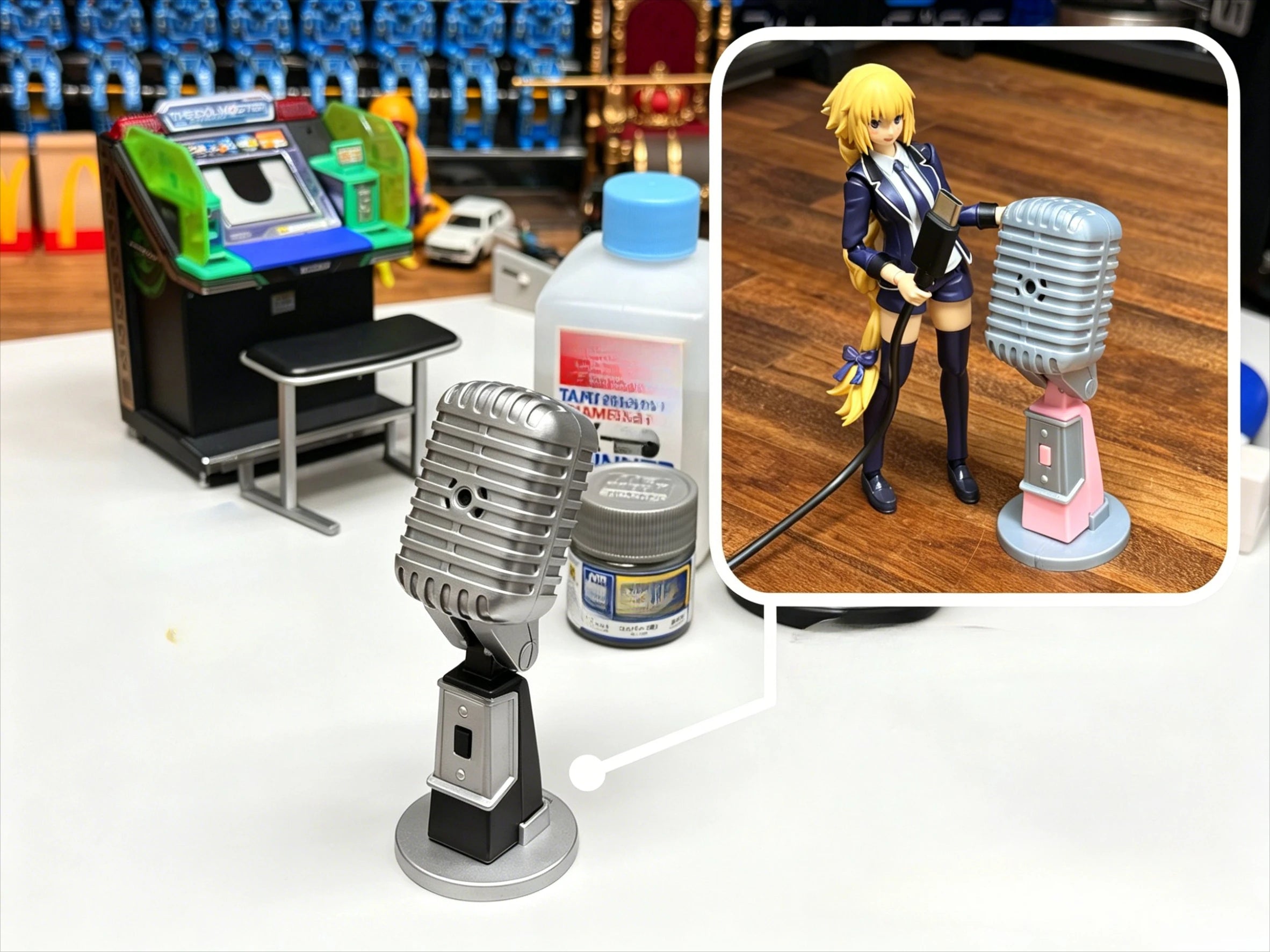 Mini micrófonos con altavoz (Yell) — gachapon japonés, foto 3