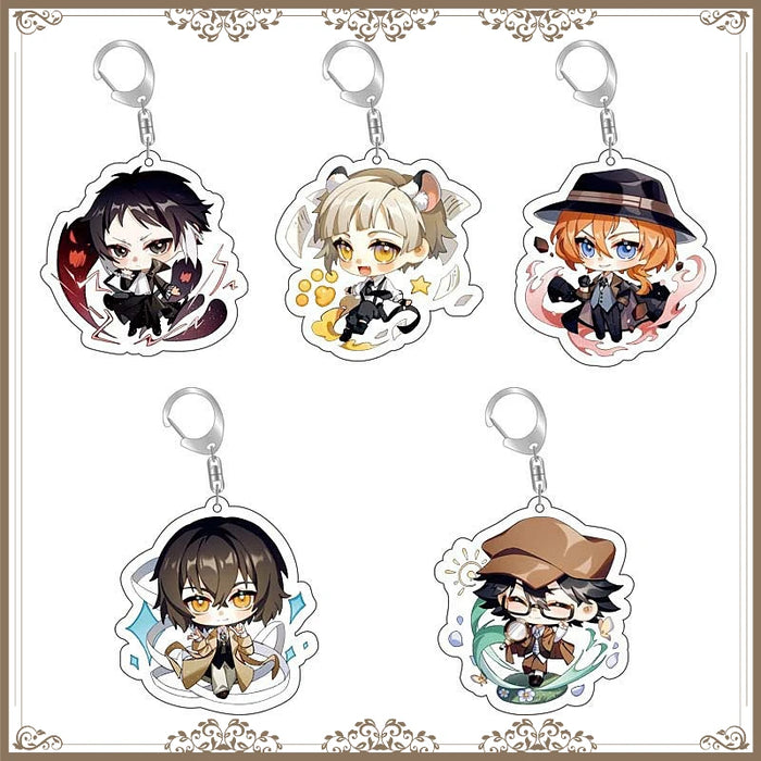Llavero coleccionable de Bungo Stray Dogs de estilo japonés kawaii con personajes del anime — Don Gachapón