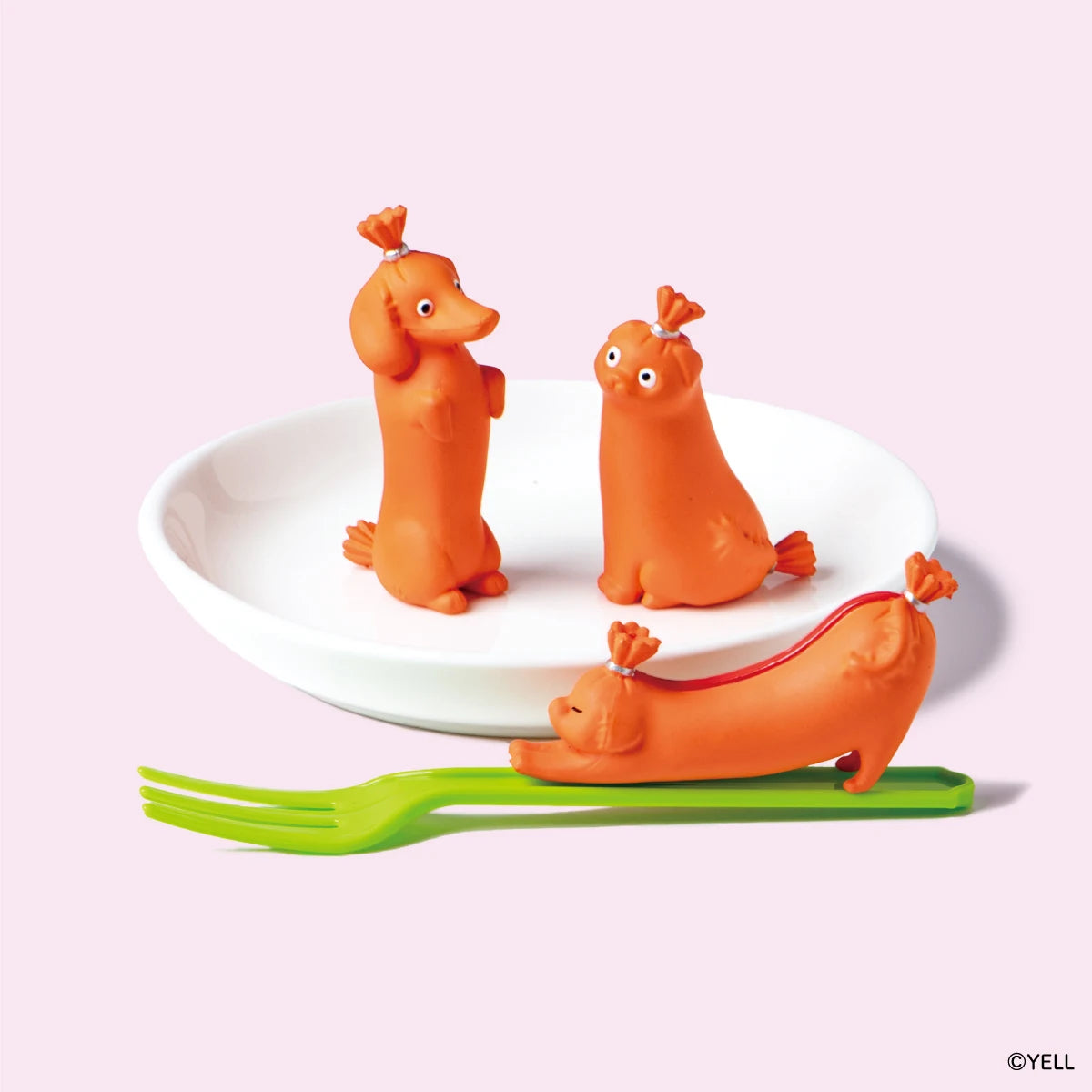Wieners Life — salchichitas con cara (Yell) — gachapon japonés, foto 2
